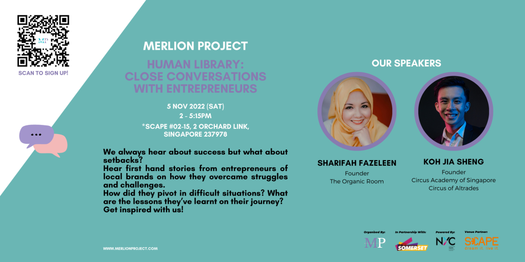 Merlion Project: Human Library poster 5 Nov 2022